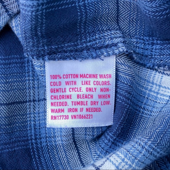 Blue Plaid Tunic Top legging length with pockets - Picture 10 of 11